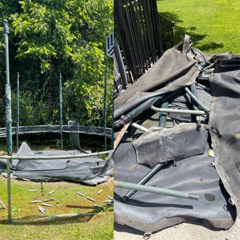 RC Transports & Services - Here's a 20 year old rusted trampoline we took apart. Before and after - Junk Removal & Hauling Near Me RC Transports & Services - Here's a 20 year old rusted trampoline we took apart. Before and after - Junk Removal & Hauling Near Me