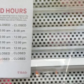 T-Mobile - Wednesday through Friday they open at midnight and closes at noon? - Mobile Phones Near Me - Brea, California T-Mobile - Wednesday through Friday they open at midnight and closes at noon? - Mobile Phones Near Me - Brea, California