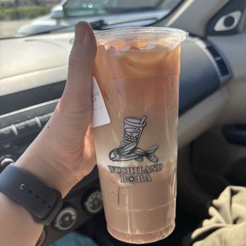 Wushiland Boba Irvine - taro black tea oat latte - Bubble Tea Near Me - Irvine, California Wushiland Boba Irvine - taro black tea oat latte - Bubble Tea Near Me - Irvine, California