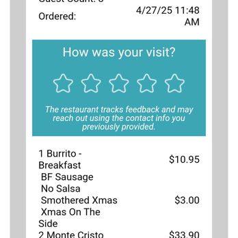 Refinery 14 - Receipt - Breakfast & Brunch Near Me - Madrid, New Mexico