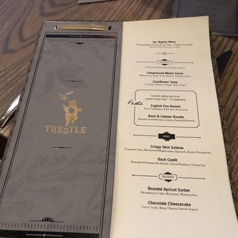Trestle - Menu - New American Near Me - San Francisco, California Trestle - Menu - New American Near Me - San Francisco, California
