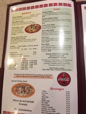 Menu photo 1 La Ribera Mexican Restaurant Greenville, NC Menu photo 1 La Ribera Mexican Restaurant Greenville, NC
