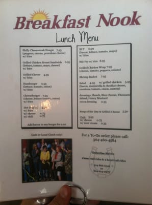 Menu photo 3 The Breakfast Nook Davis, WV