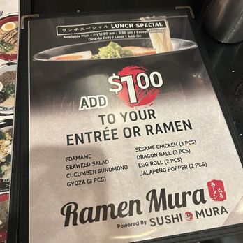 Ramen Mura - Menu 2025 - Ramen Near Me - Tustin, California