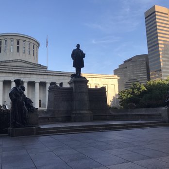 Ohio Statehouse - The William McKinley Monument and Statehouse in the background. - Landmarks & Historical Buildings Near Me - Columbus, Ohio