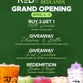 R&B Tea - Bubble Tea Near Me - Redlands, California R&B Tea - Bubble Tea Near Me - Redlands, California