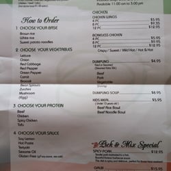 Pick & Mix III - Menu one day after opening (1/9/16)