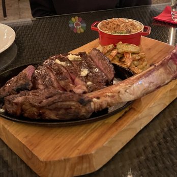 Ember & oak - Tomahawk Ribeye...claimed to be 28 days aged...we could hardly taste the aging. - New American Near Me - Melbourne, Florida Ember & oak - Tomahawk Ribeye...claimed to be 28 days aged...we could hardly taste the aging. - New American Near Me - Melbourne, Florida