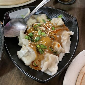 Dumpling Hours - Pork Wonton with Sesame Sauce Chili Oil - Dim Sum Near Me - Walnut Creek, California