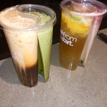 Zero Degrees - Got thai tea and matcha tea with boba in the one on the left. - Bubble Tea Near Me - Las Vegas, Nevada Zero Degrees - Got thai tea and matcha tea with boba in the one on the left. - Bubble Tea Near Me - Las Vegas, Nevada