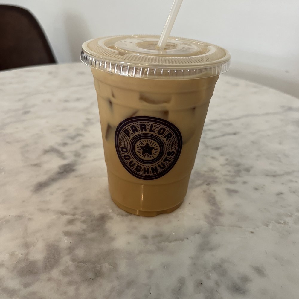 Parlor Doughnuts - Ice Caramel Latte with Almond Milk - Coffee & Tea Near Me - Huntsville, Alabama Parlor Doughnuts - Ice Caramel Latte with Almond Milk - Coffee & Tea Near Me - Huntsville, Alabama