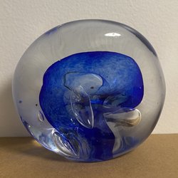 Moonlight Glass - One of the paperweights - jumbo rock style! Option to make a more spherical - round shape too.