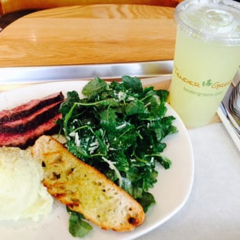 Tender Greens - My favorite dish-medium rare steak, kale salad, and mashed potatoes! - New American Near Me - Pasadena, California Tender Greens - My favorite dish-medium rare steak, kale salad, and mashed potatoes! - New American Near Me - Pasadena, California