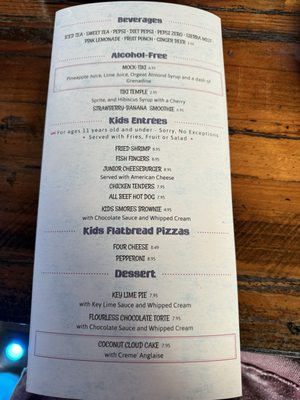 Menu photo 4 Beachcombers Tiki Hut Kill Devil Hills, NC