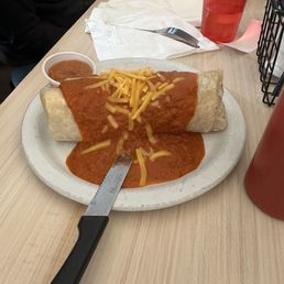 Breakfast burrito with Romesco sauce (can be ordered w/o the sauce) Breakfast burrito with Romesco sauce (can be ordered w/o the sauce)