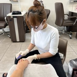 Polished Nail Salon LKN - My toes in the works! Ha