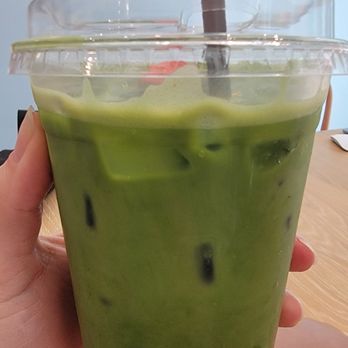 Re Bakesic - Strawberry matcha latte with almond milk! - Bakeries Near Me - Alhambra, California
