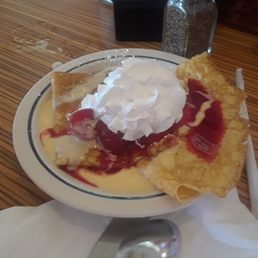 Strawberry crepes.