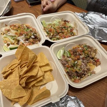 Street Taco - Carnitas, fish taco, chips - Tacos Near Me - San Francisco, California Street Taco - Carnitas, fish taco, chips - Tacos Near Me - San Francisco, California