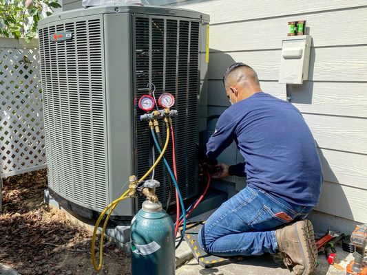 New AC Installs and Repairs - Residential and Commercial - At Calvey Heating and Air, we specialize in installing, repairing and maintaining all components of central air conditioning systems. When the temperature outside rises, we’ll be there to make sure your interior remains comfortable for you and your family. New AC Installs and Repairs - Residential and Commercial - At Calvey Heating and Air, we specialize in installing, repairing and maintaining all components of central air conditioning systems. When the temperature outside rises, we’ll be there to make sure your interior remains comfortable for you and your family.