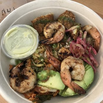 Foundation Cafe - California Donburi Bowl with Poached Shrimp - Salad Near Me - San Francisco, California