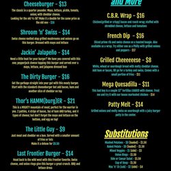 Last Frontier Restaurant - Menu