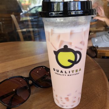 QualiTea - Rose milk tea on a hot day :) - Bubble Tea Near Me - San Francisco, California QualiTea - Rose milk tea on a hot day :) - Bubble Tea Near Me - San Francisco, California