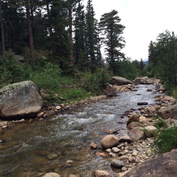 Fawn Valley Inn & Chalets - We caught some brown trout here behind the building - Hotels Near Me - Estes Park, Colorado Fawn Valley Inn & Chalets - We caught some brown trout here behind the building - Hotels Near Me - Estes Park, Colorado
