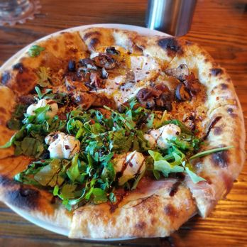 Pie Tap Pizza + Rotisserie + Bar - Half prosciutto & half mushroom! Very good... Yes that's an egg, yes they do brunch. - Pizza Near Me - Dallas, Texas Pie Tap Pizza + Rotisserie + Bar - Half prosciutto & half mushroom! Very good... Yes that's an egg, yes they do brunch. - Pizza Near Me - Dallas, Texas