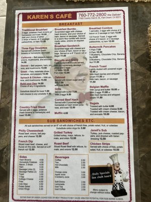 Menu photo 7 Karen's Cafe Palm Desert, CA Menu photo 7 Karen's Cafe Palm Desert, CA