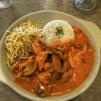 Cafe Brasil - Chicken Stroganoff - Brazilian Near Me - Santa Cruz, California Cafe Brasil - Chicken Stroganoff - Brazilian Near Me - Santa Cruz, California