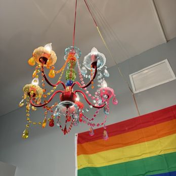 Queer Haven Books - gorgeous chandelier and pride flag! - Bookstores Near Me - Columbia, South Carolina Queer Haven Books - gorgeous chandelier and pride flag! - Bookstores Near Me - Columbia, South Carolina