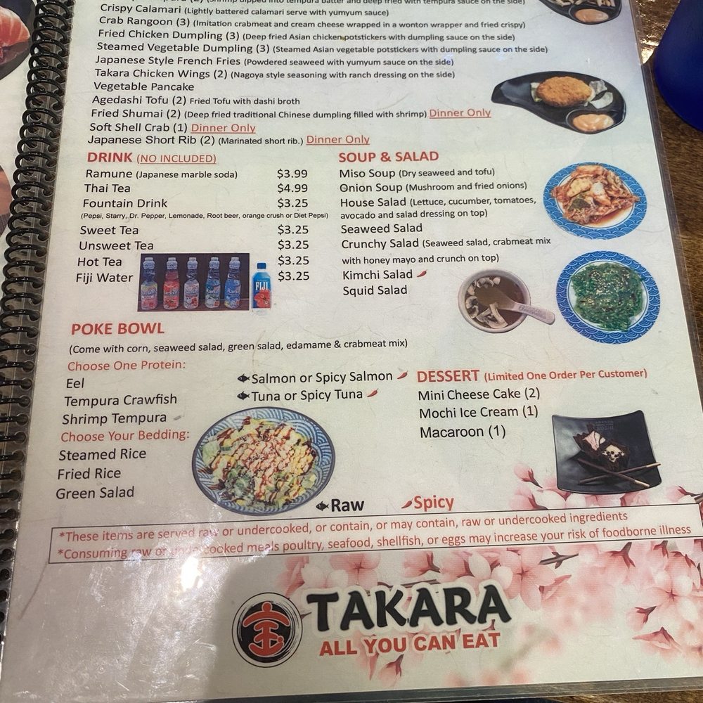 Takara - AYCE menus - Japanese Near Me - North Richland Hills, Texas Takara - AYCE menus - Japanese Near Me - North Richland Hills, Texas