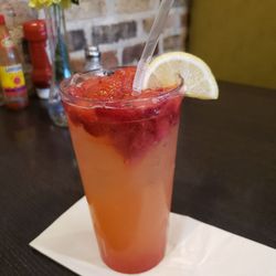Chicago's Home of Chicken & Waffles - Fresh strawberry lemonade.
