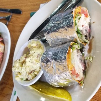Sara's Kitchen - Chicken bella wrap with potato salad - Breakfast & Brunch Near Me - Palm Beach Gardens, Florida