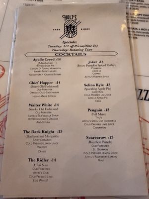 Menu photo 6 Holt's Park Ridge, IL