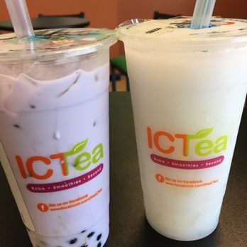 ICTea - Taro on the Left and Lychee on the Right - Coffee & Tea Near Me - Wichita, Kansas