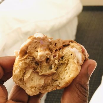 Beiler's Bakery - Maple bacon donut - look at the filling... YUM! - Bakeries Near Me - Philadelphia, Pennsylvania