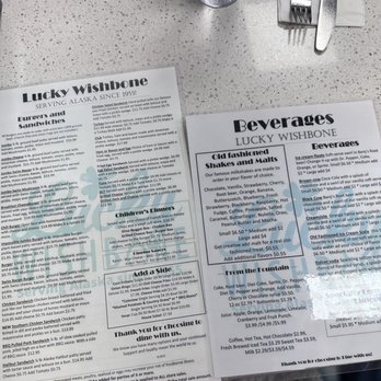 Lucky Wishbone - Menu - Burgers Near Me - Anchorage, Alaska