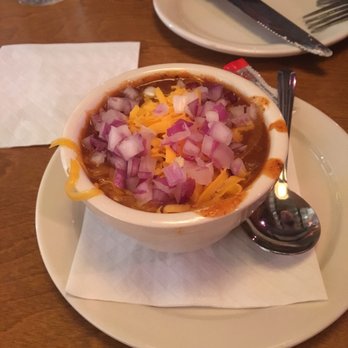 Texas Roadhouse - Side of cup of chili with raw onion. - Barbeque Near Me - Syracuse, New York Texas Roadhouse - Side of cup of chili with raw onion. - Barbeque Near Me - Syracuse, New York