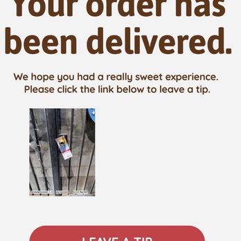 Edible Arrangements - This is part of their email to give me an update as "Your Order has been delivered". A note! Not the basket of fruits that I ordered! - Gift Shops Near Me - Westminster, California