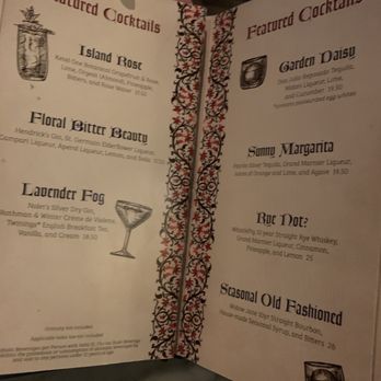 Enchanted Rose - Menu - Lounges Near Me - Lake Buena Vista, Florida
