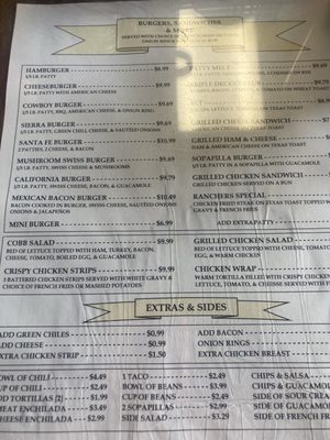 Menu photo 2 Sierra Grande Resturant Des Moines, NM