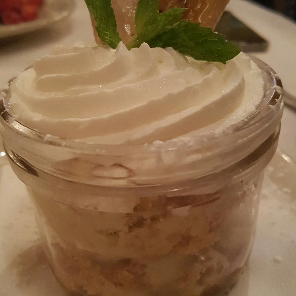 Mio Modo - Banana cream pie in a jar.  Homemade cream was yummy! - Italian Near Me - St. Charles, Illinois