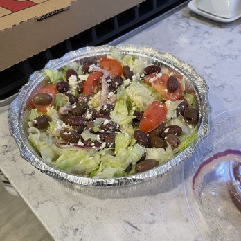 Emilio's Pizzeria - A bunch of dough burned pizza and a bunch of lettuce and slice tomatoes which they try to call a Greek salad. - Pizza Near Me - Henderson, Nevada Emilio's Pizzeria - A bunch of dough burned pizza and a bunch of lettuce and slice tomatoes which they try to call a Greek salad. - Pizza Near Me - Henderson, Nevada