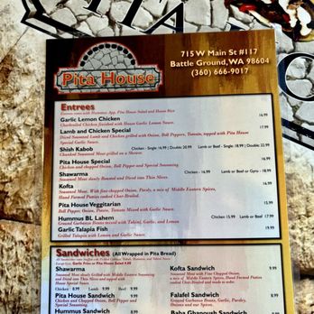 Pita House - 2025 Menu, front - Mediterranean Near Me - Battle Ground, Washington Pita House - 2025 Menu, front - Mediterranean Near Me - Battle Ground, Washington