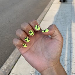 Gel manicure with custom design Gel manicure with custom design