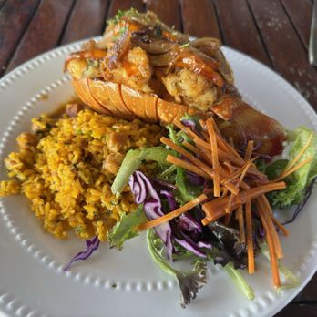 Bamboleio - Lobster with guava sauce and house specialty rice - Puerto Rican Near Me - Cabo Rojo, Puerto Rico