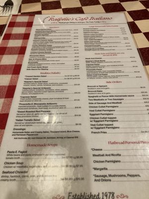 Menu photo 1 Ralphie's Cafe Italiano Salem, NH Menu photo 1 Ralphie's Cafe Italiano Salem, NH