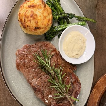 Taberna Ole - Grilled Prime Rib with potato pave and broccolini, - Spanish Near Me - Fort Myers, Florida Taberna Ole - Grilled Prime Rib with potato pave and broccolini, - Spanish Near Me - Fort Myers, Florida